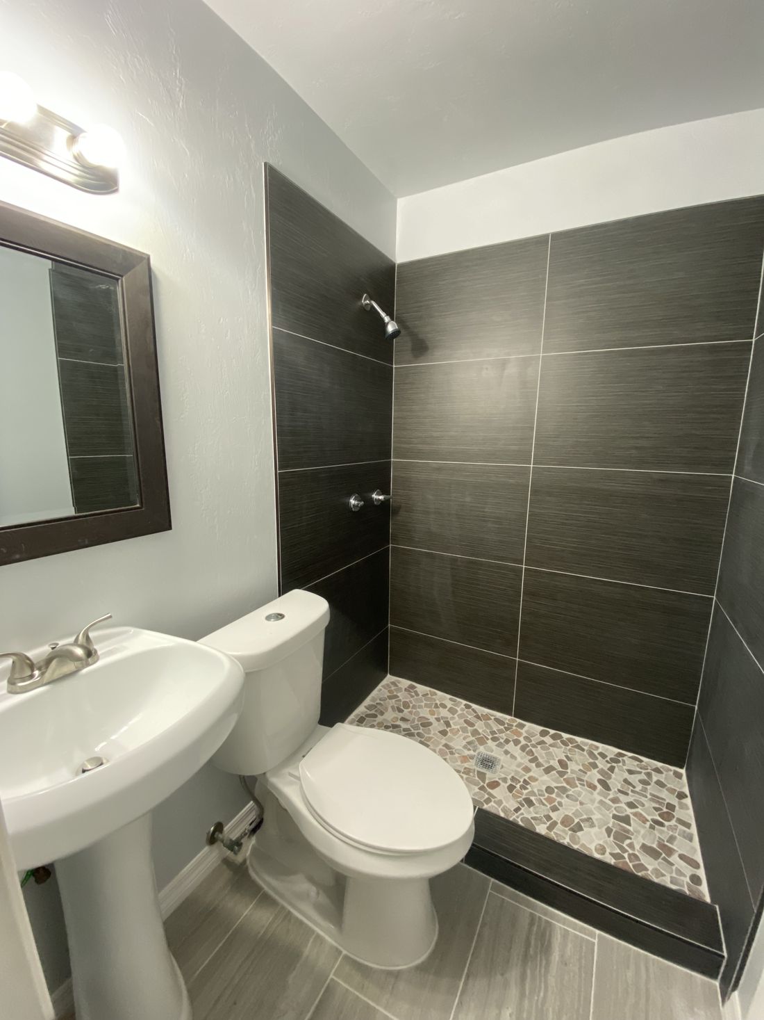 Guest bathroom by Berrian Construction